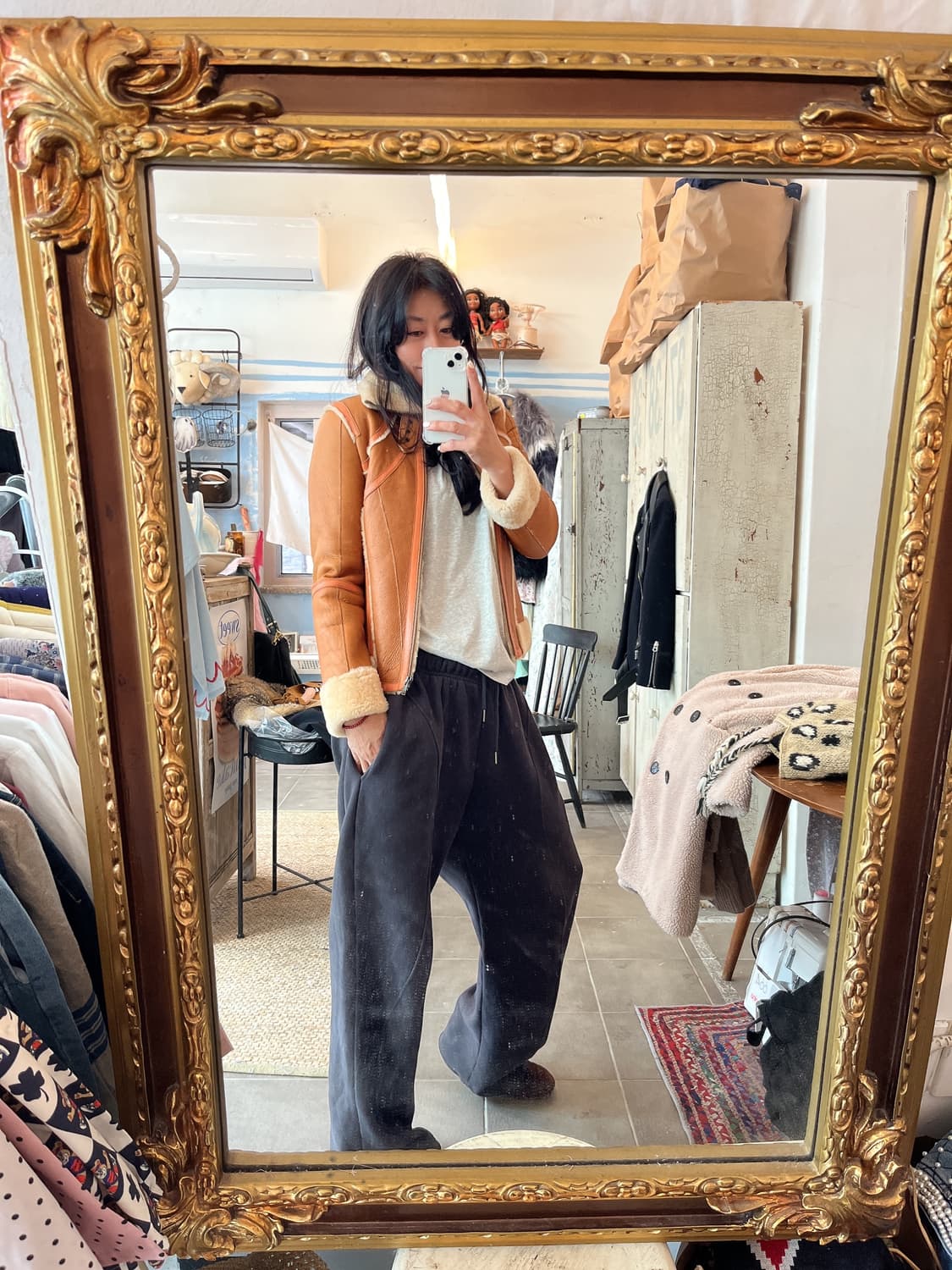 일본 시어링 무스탕 상품이미지3