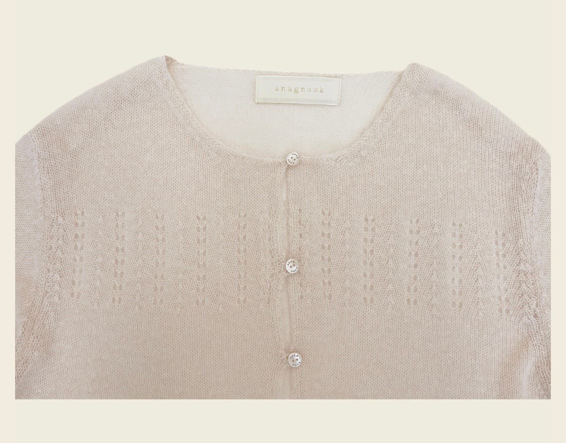 스너그눅 mellow cardigan 베이지 새상품 상품이미지6