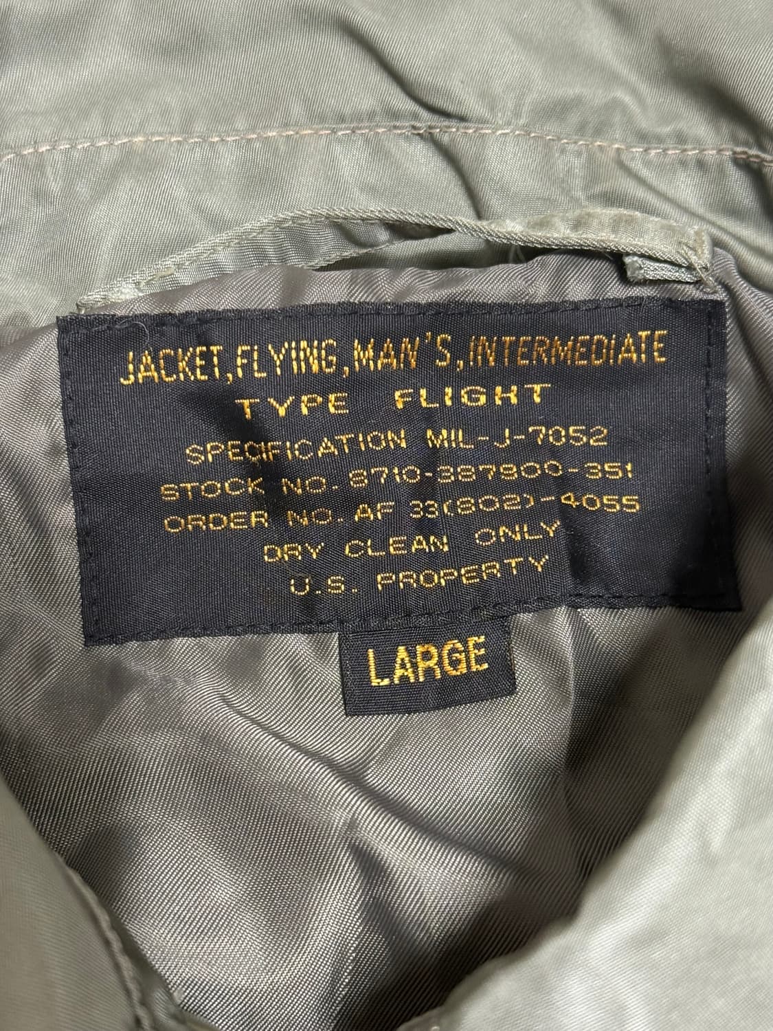 항공 MA-1 항공점퍼 카키 L 사이즈 상품이미지7