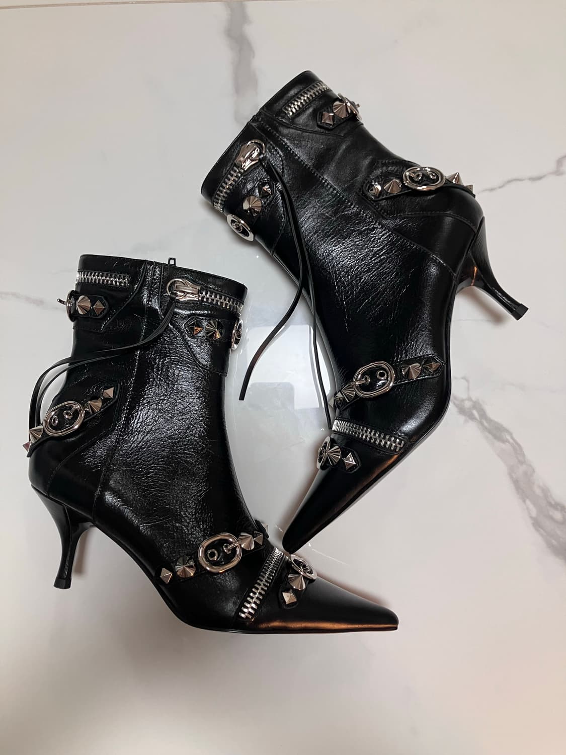 Jeffrey Campbell 새상품 블랙 스터드 모터사이클 부츠 상품이미지1