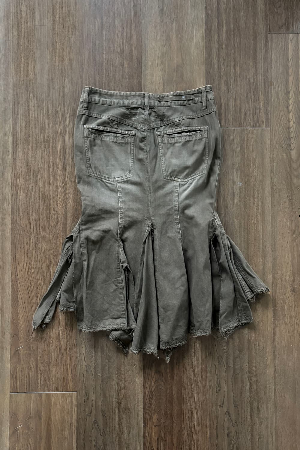 Double-Zip Panel Flare Denim Skirt 상품이미지7