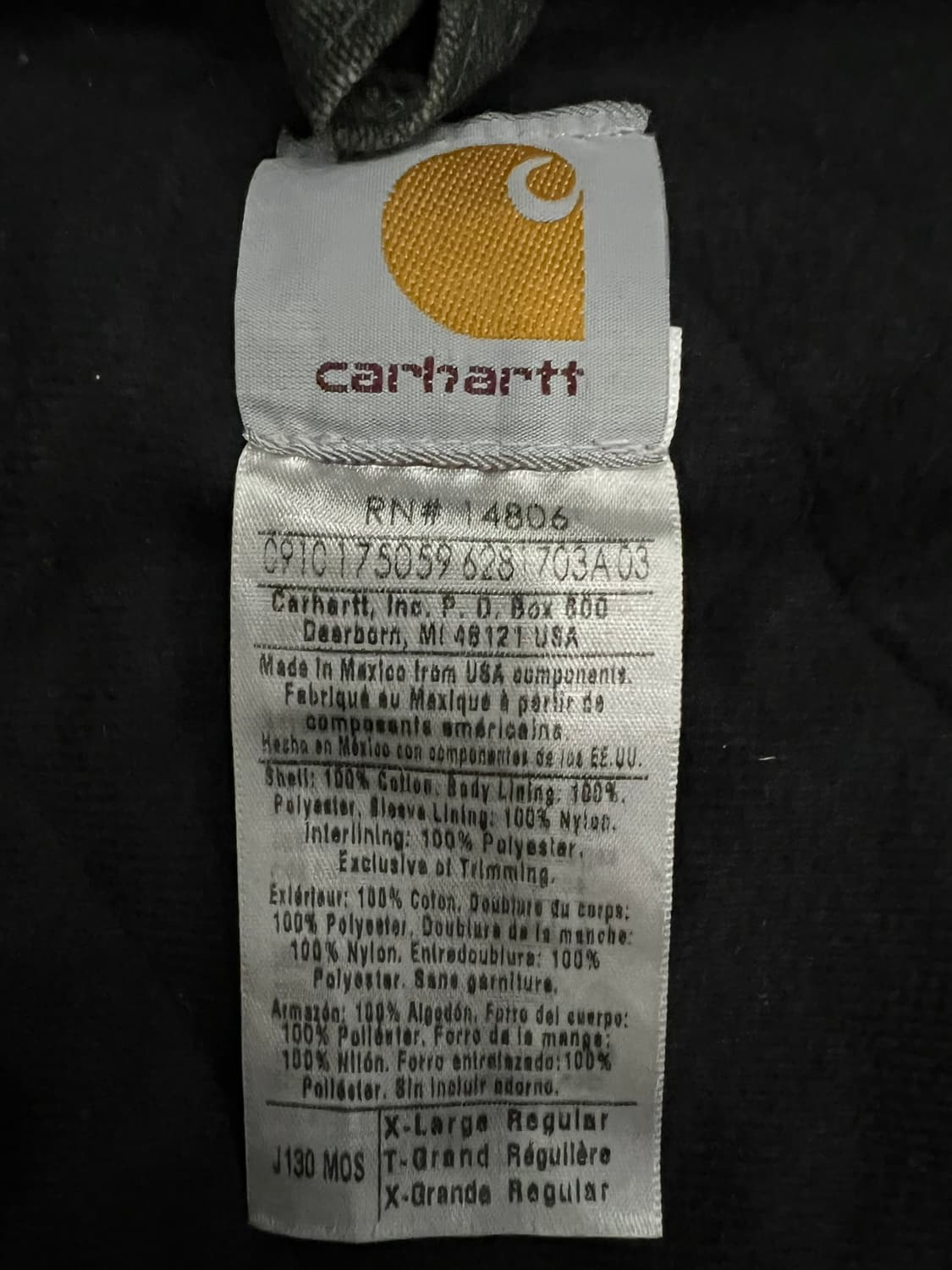 (XL) 칼하트 후드 덕 액티브 자켓 J130 MOS 모스그린 상품이미지4