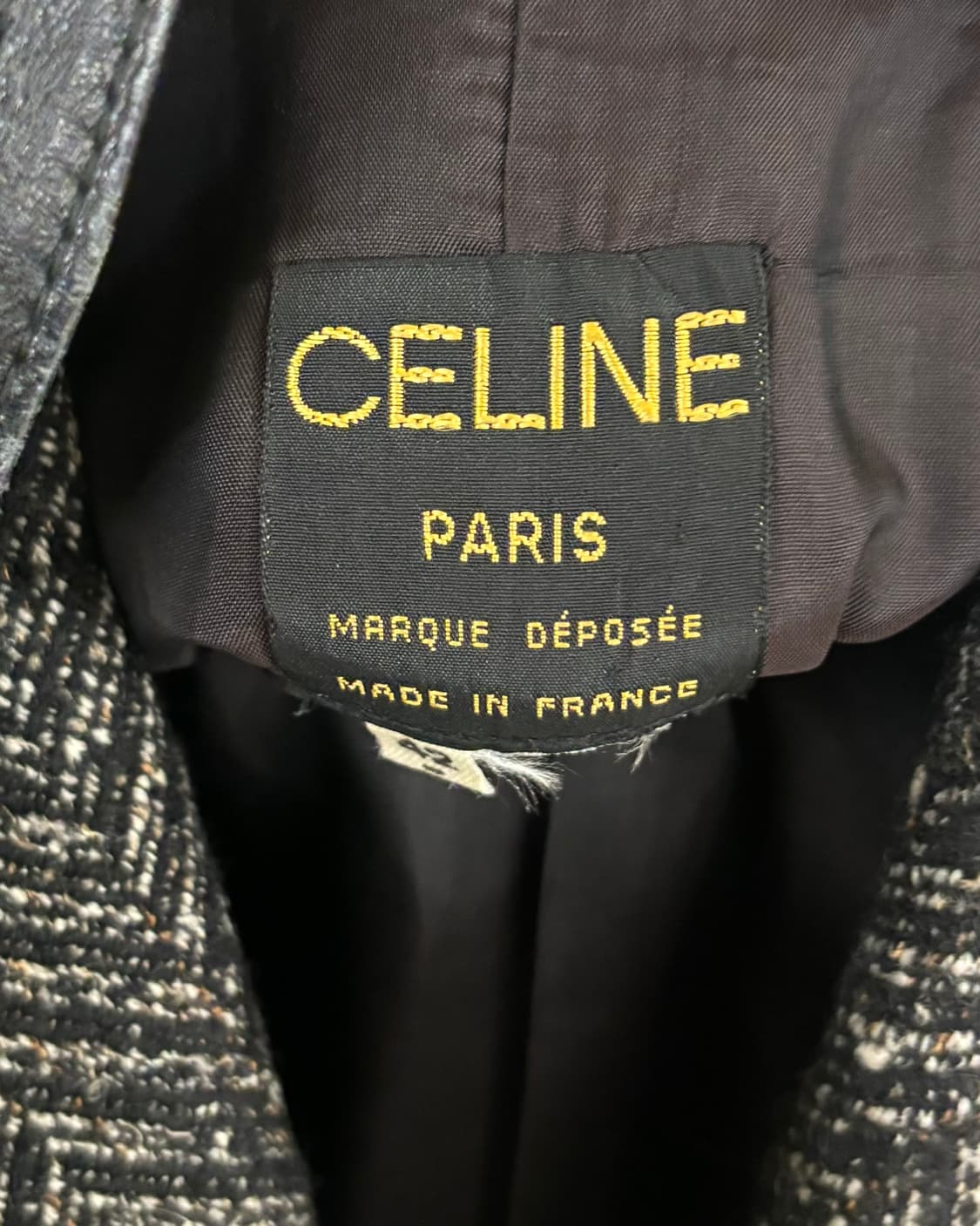 셀린느 블랙 헤링본 트위드 블레이저 자켓 상품이미지7