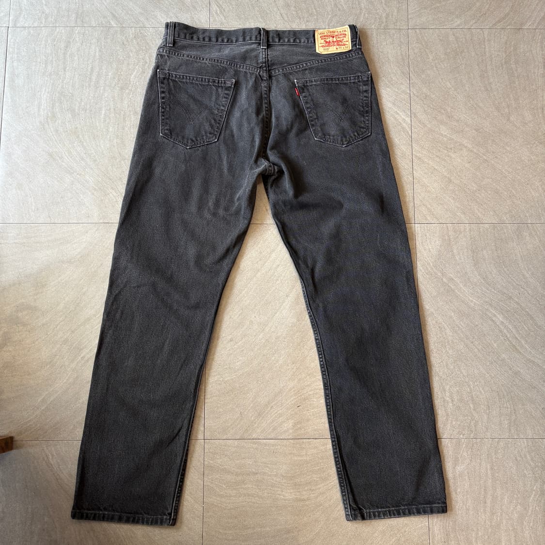 리바이스 505 데님 블랙 팬츠 상품이미지6