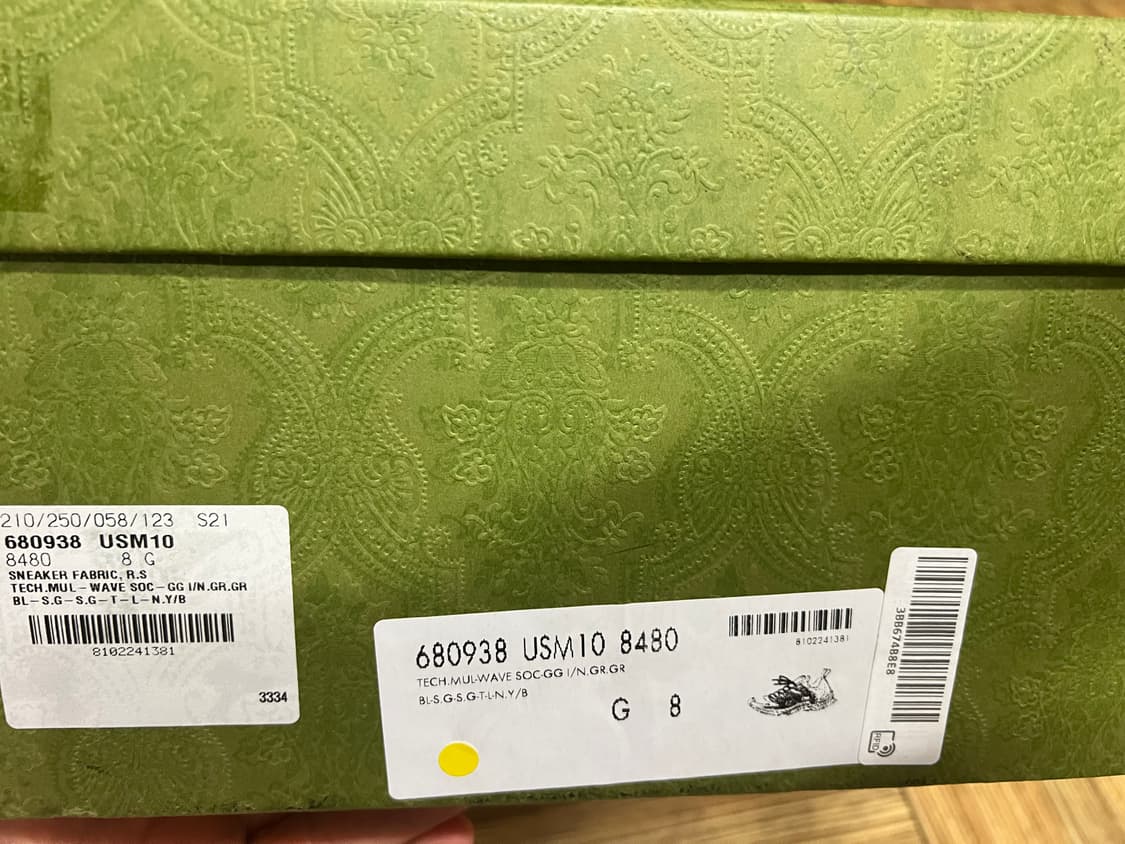 구찌 런닝화 런 스니커즈 UK8 270 새상품 상품이미지7