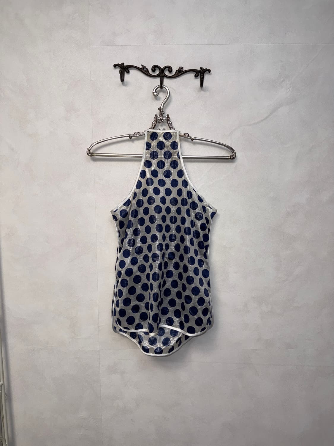 Dolce & Gabbana navy dot pvc silk 슬리브리스 상품이미지4