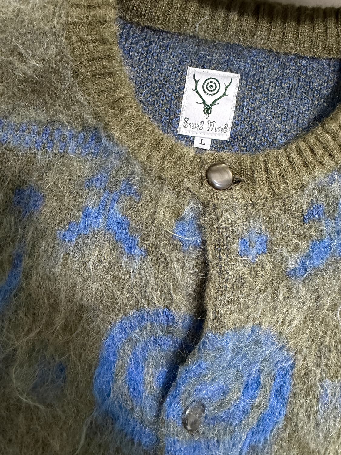 [L]남이서팔 s2w8 루즈핏 크루넥 가디건 노르딕 그린  상품이미지1