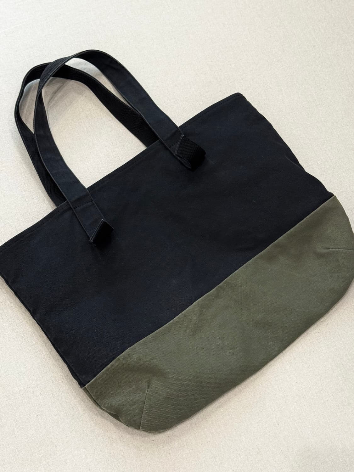 요지야마모토 투톤 캔버스 토트백 상품이미지3