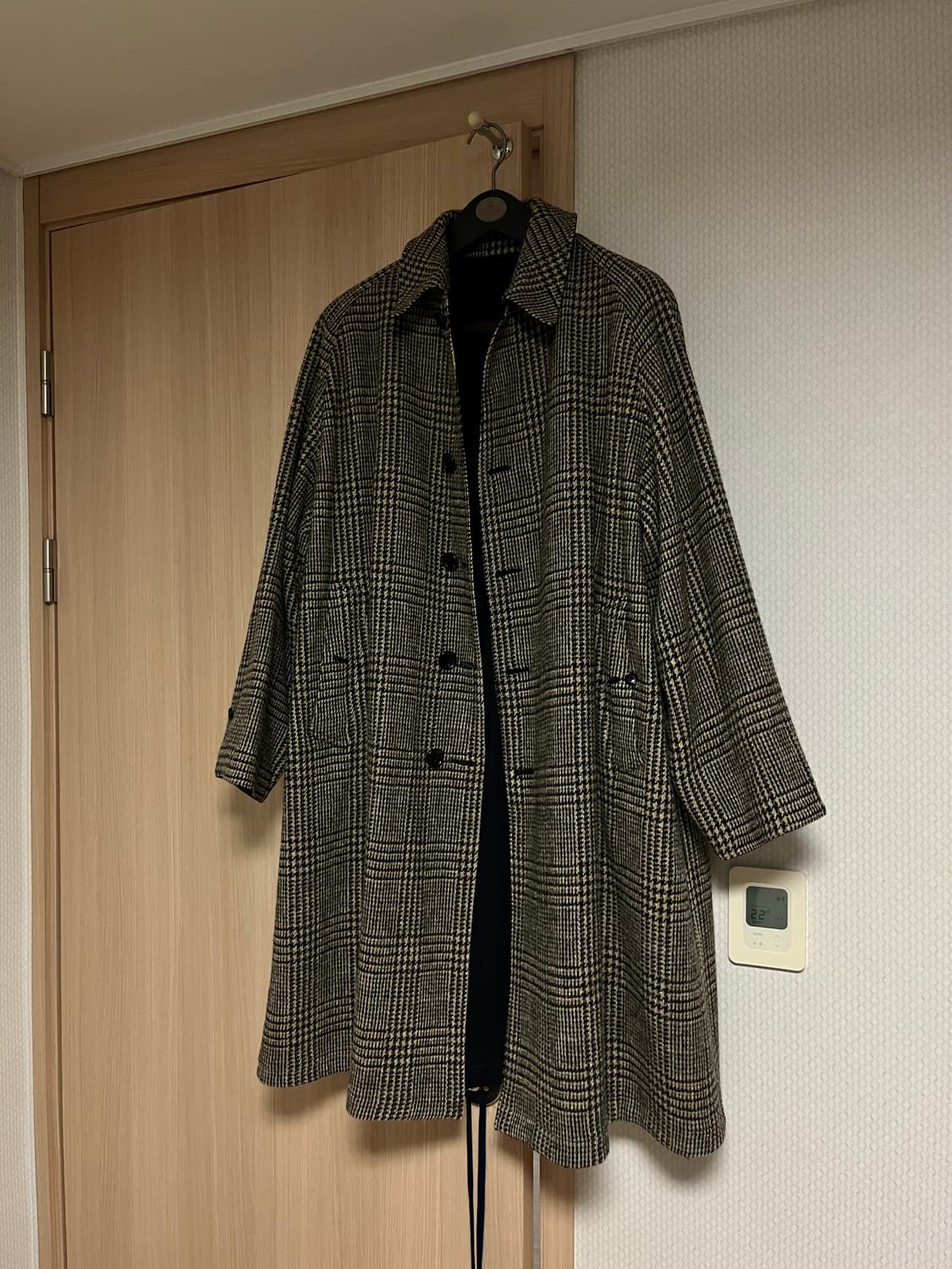 아나토미카 리버서블 코트 22FW 하운드투스/네이비 게버딘 50 상품이미지8