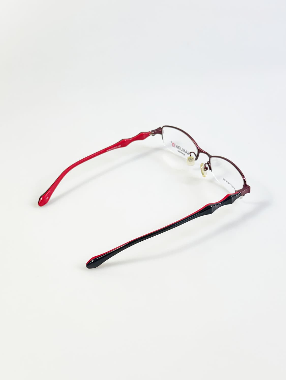SAMURAI EYEWEAR 버건디 반무테 메탈 빈티지 안경 상품이미지4