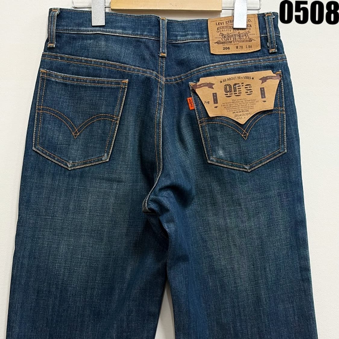 리바이스 206 중청 워싱 스트레이트핏 데님 팬츠 W78L86 0508 상품이미지10