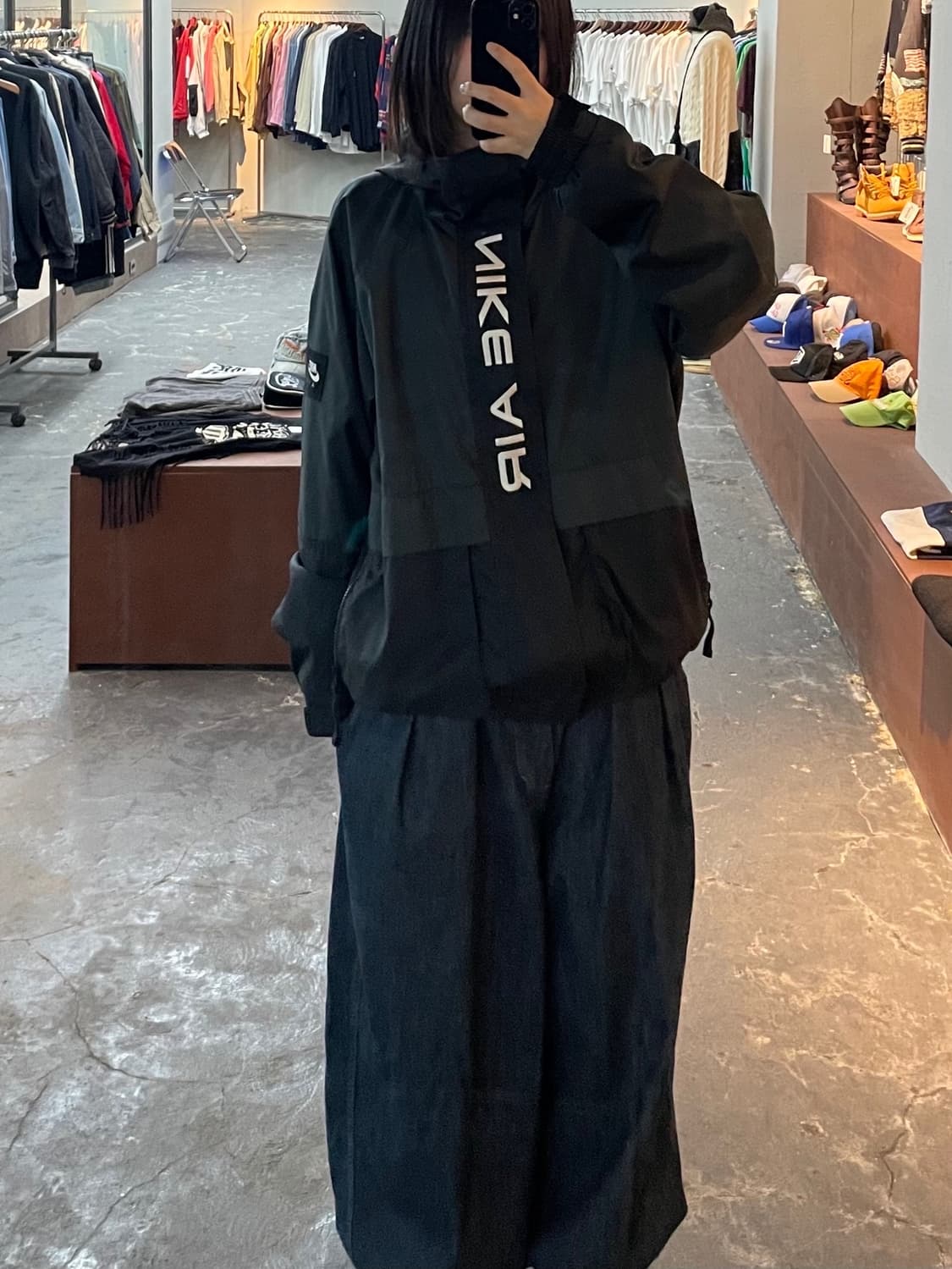 나이키 에어 우븐 후드 블랙 바람막이 H1021 상품이미지1