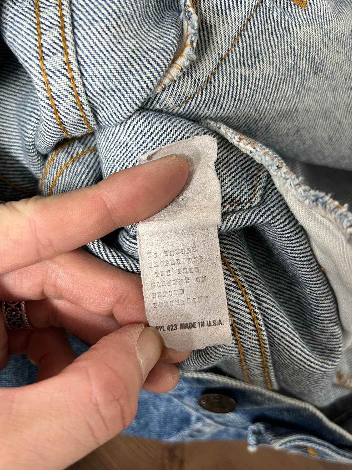 90's Levis Type3 리바이스 3세대 오리지널 트러커 데님 자켓 상품이미지8