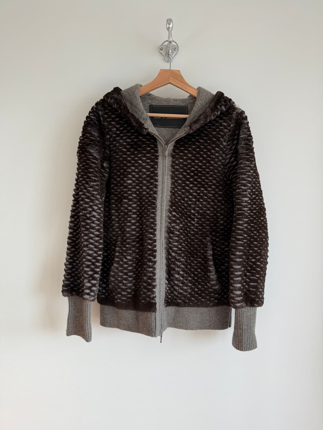 La Pelliccia 렉스퍼&캐시미어 후드집업 상품이미지1