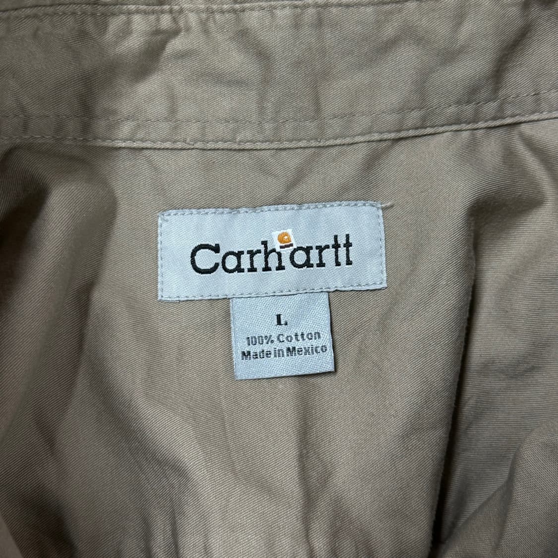 [L/오버핏] 칼하트 포켓 반팔 워크 셔츠 베이지 남방 상품이미지6