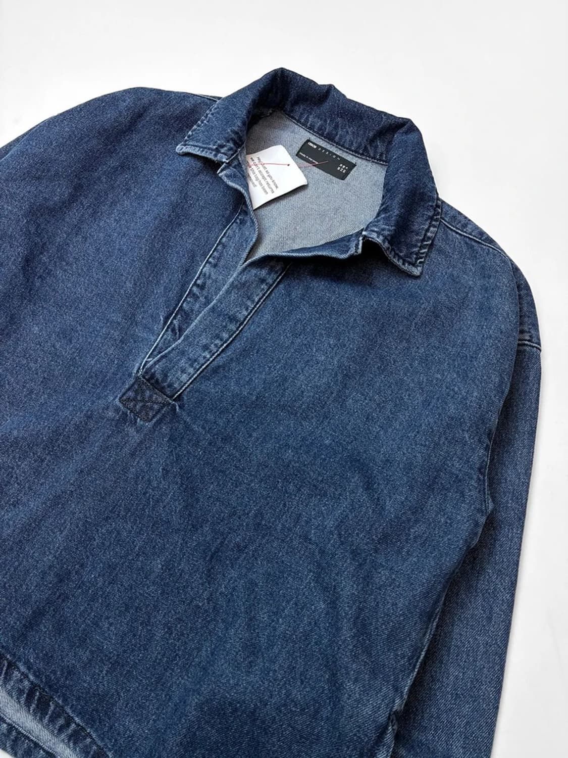 아소스 ASOS 트임 크롭 카라 데님 롱 슬리브 PN4900 상품이미지2