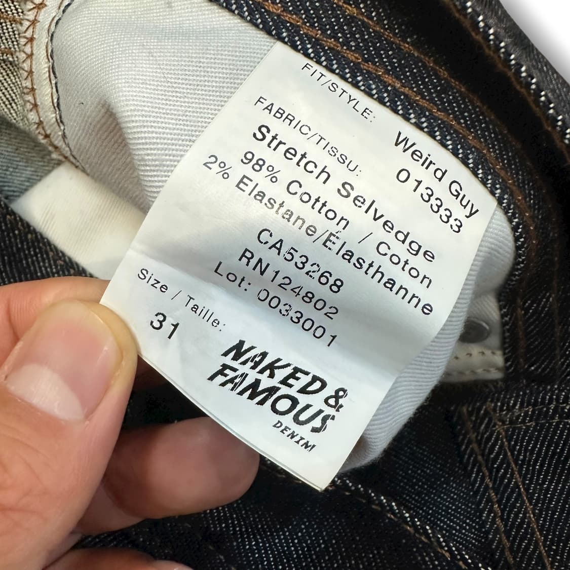 네이키드앤페이머스 셀비지 데님 팬츠 상품이미지7