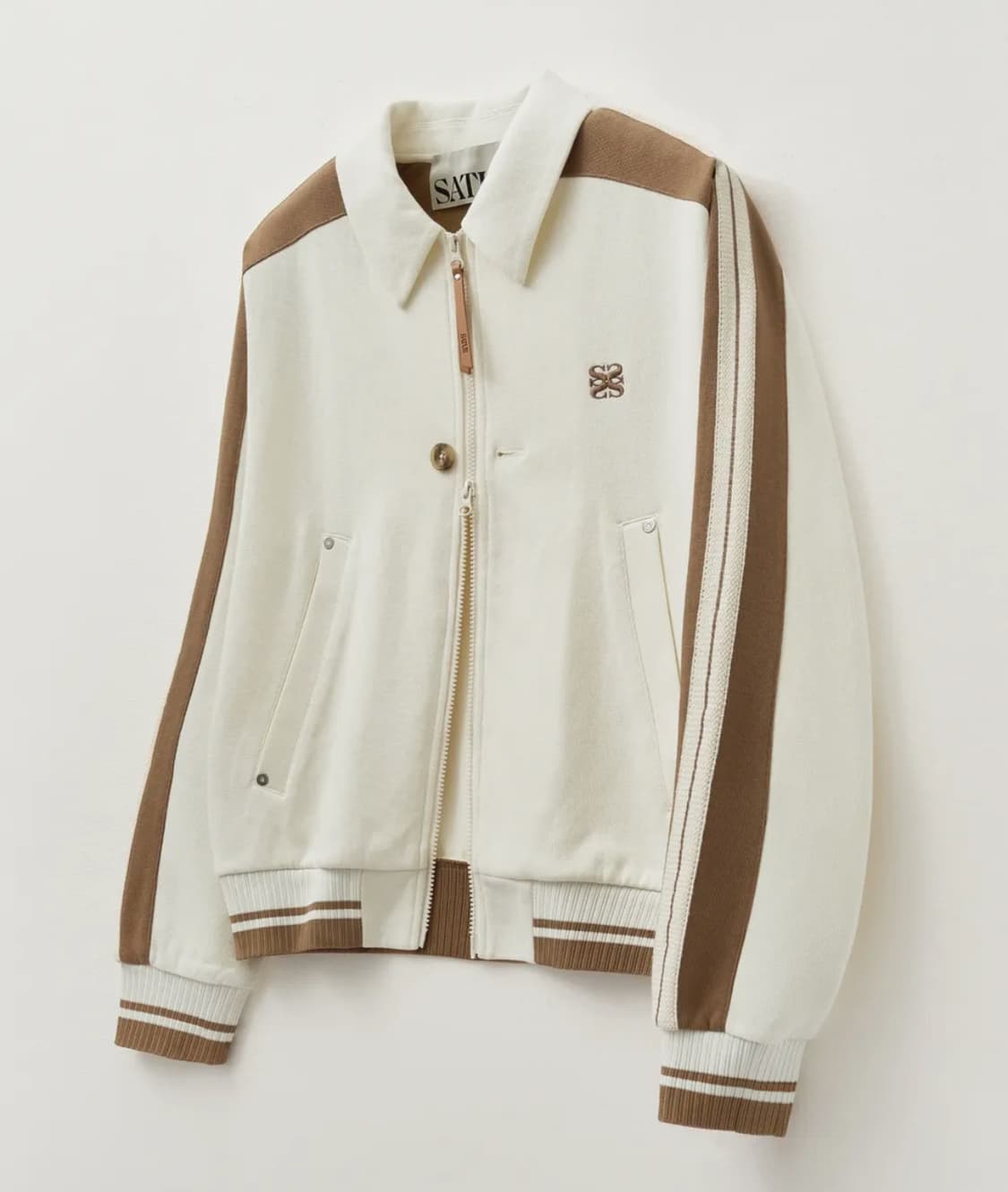 세터 로턴 칼라 트랙 집업 자켓 리조트 크림 상품이미지1