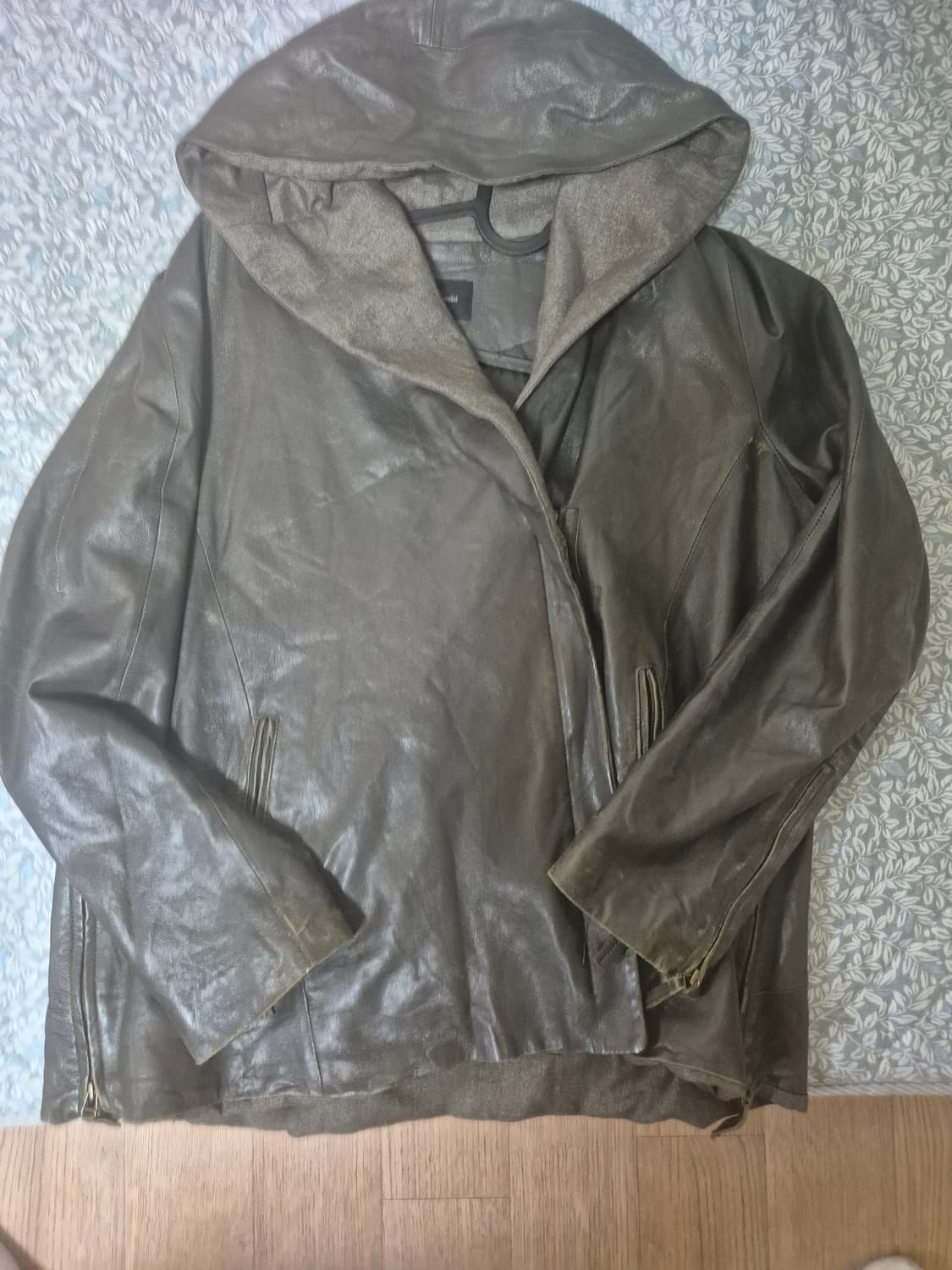 릭오웬스 레더 후드자켓 상품이미지3