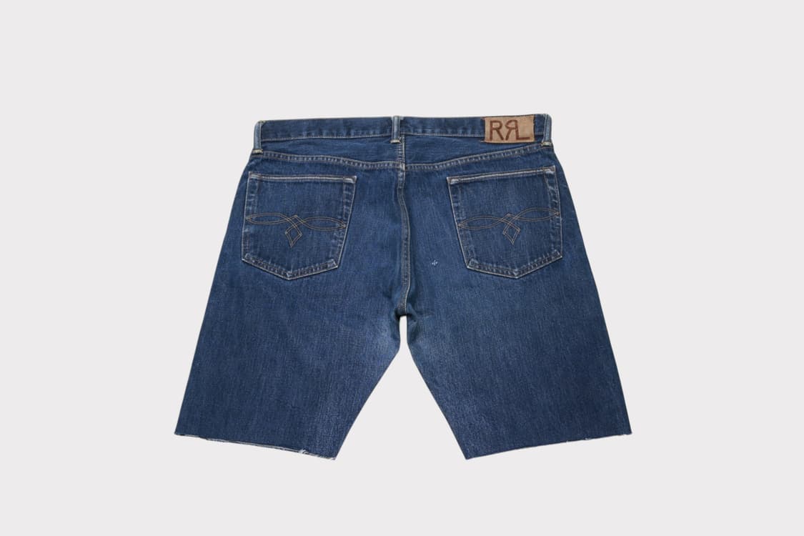 [36] 더블알엘 로우 스트레이트 셀비지 커스텀 데님 반바지 상품이미지1