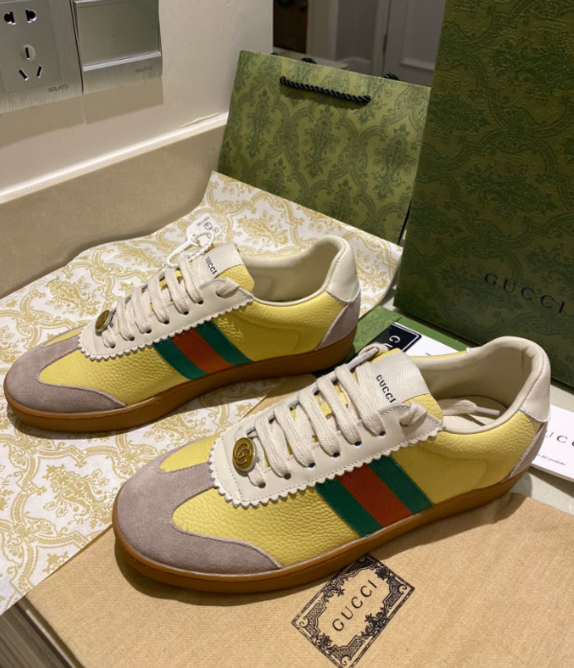 GUCCI G74 Web 시리즈 독일식 훈련용 슈즈, 로우 탑 디자인으로 상품이미지2