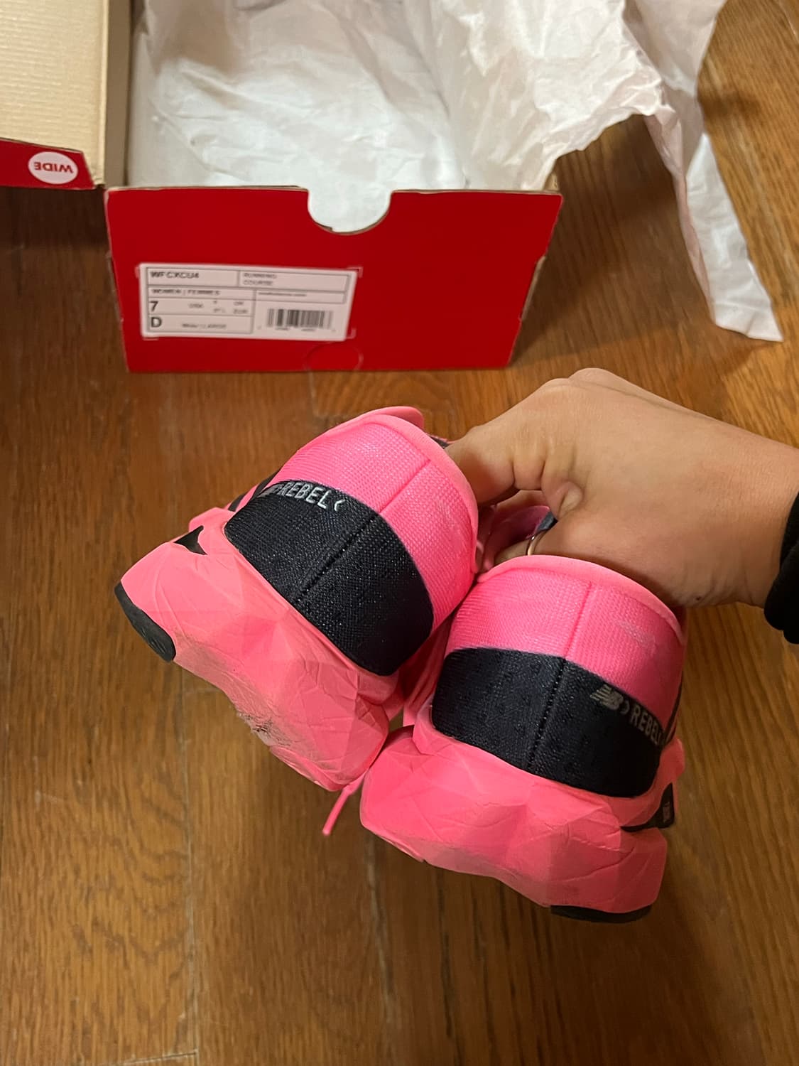 뉴발란스 퓨어셀 레벨 v4 D 울트라 핑크 240 러닝화 러닝 상품이미지5