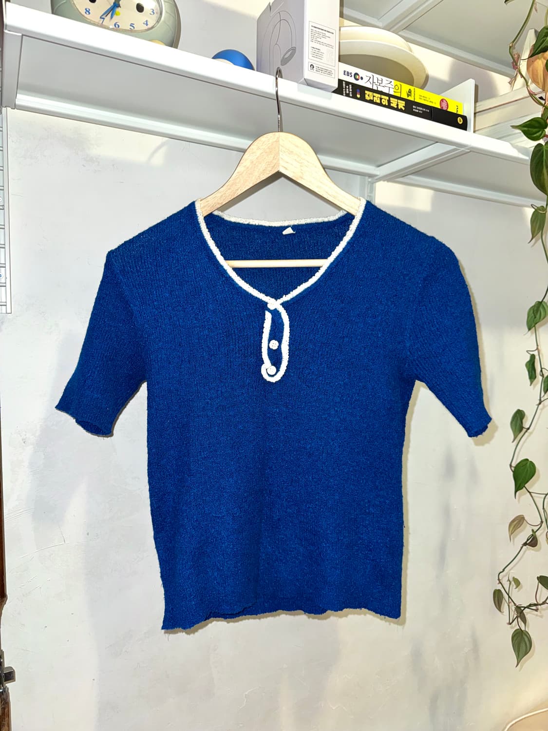 Blue knit t-shirts 상품이미지1
