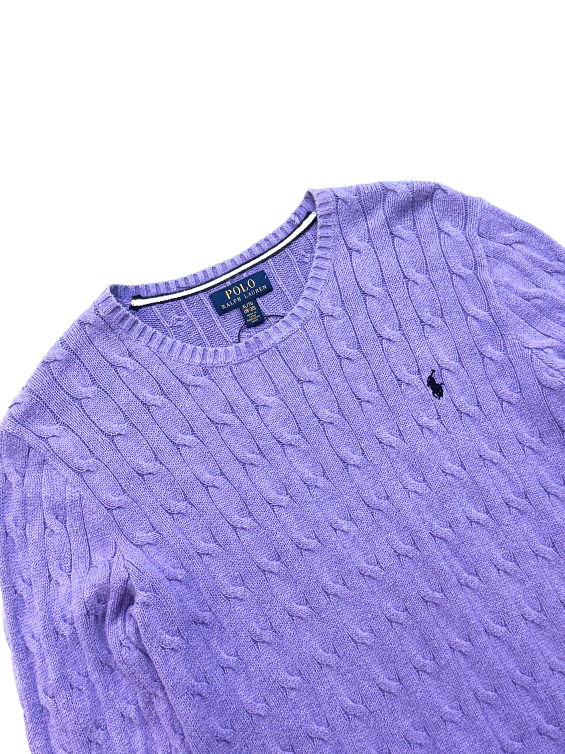 Polo 폴로 랄프로렌 라벤더색상 케이블 니트 상품이미지2