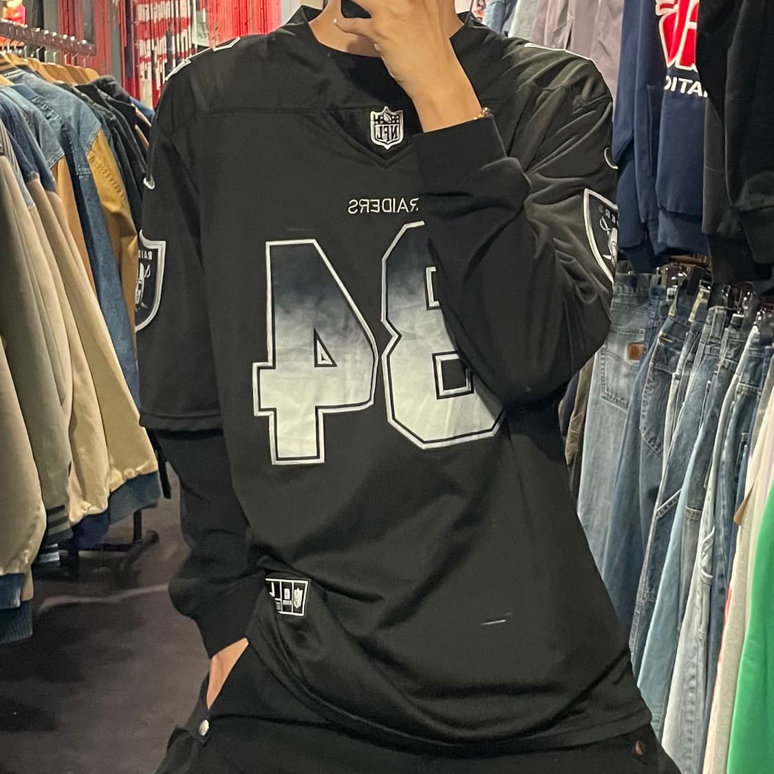 [IM] NFL RAIDERS No.34 JACKSON 블랙 반팔져지 상품이미지4