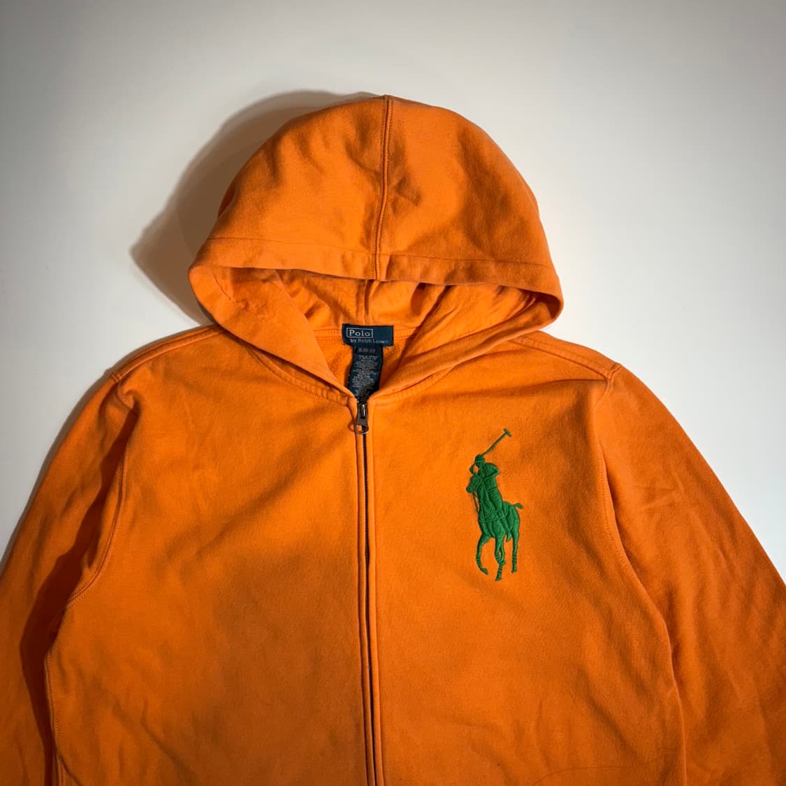 폴로 랄프로렌 오렌지 후드집업 상품이미지2