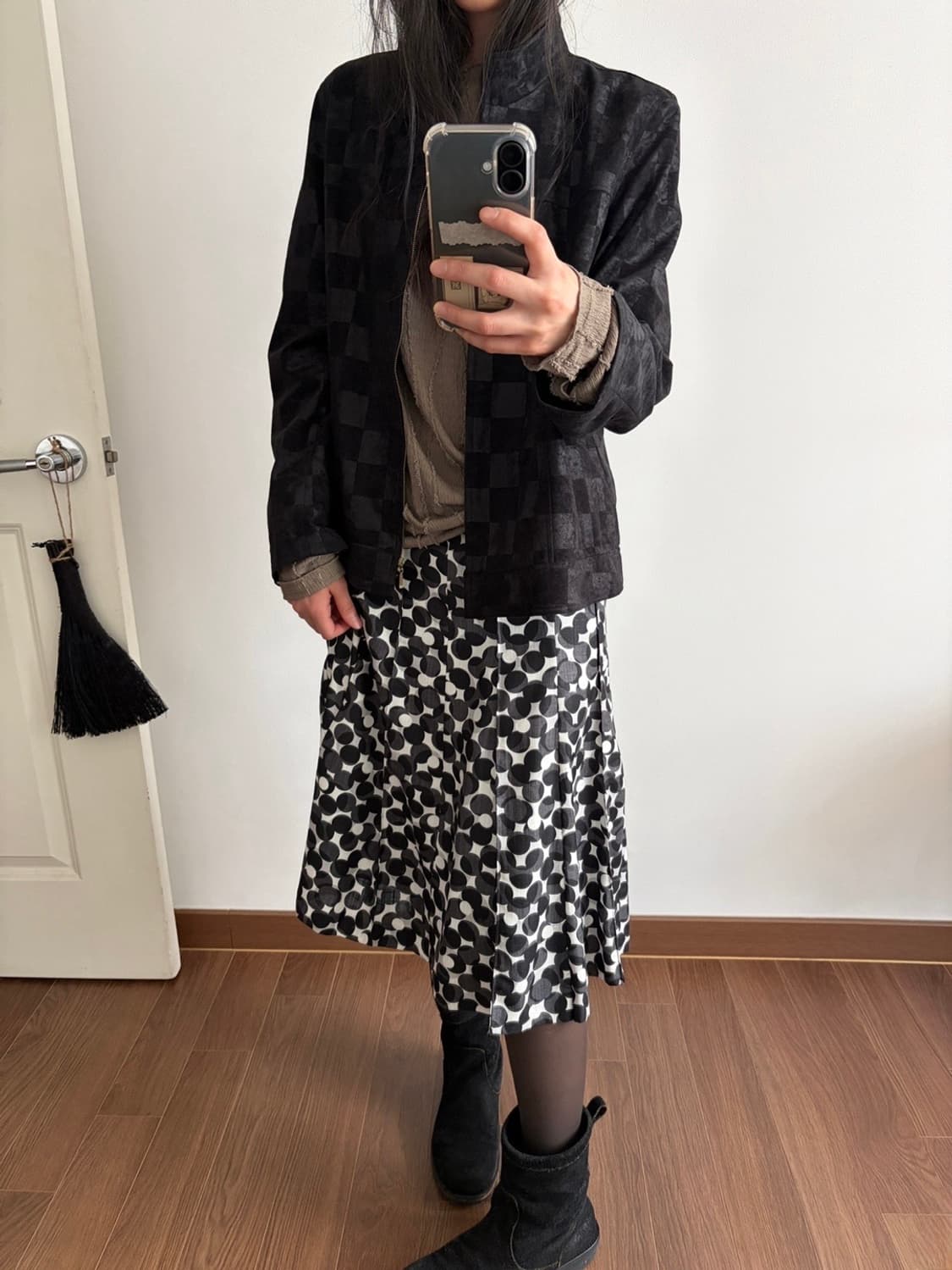 checkerboard zip-up jacket 상품이미지3