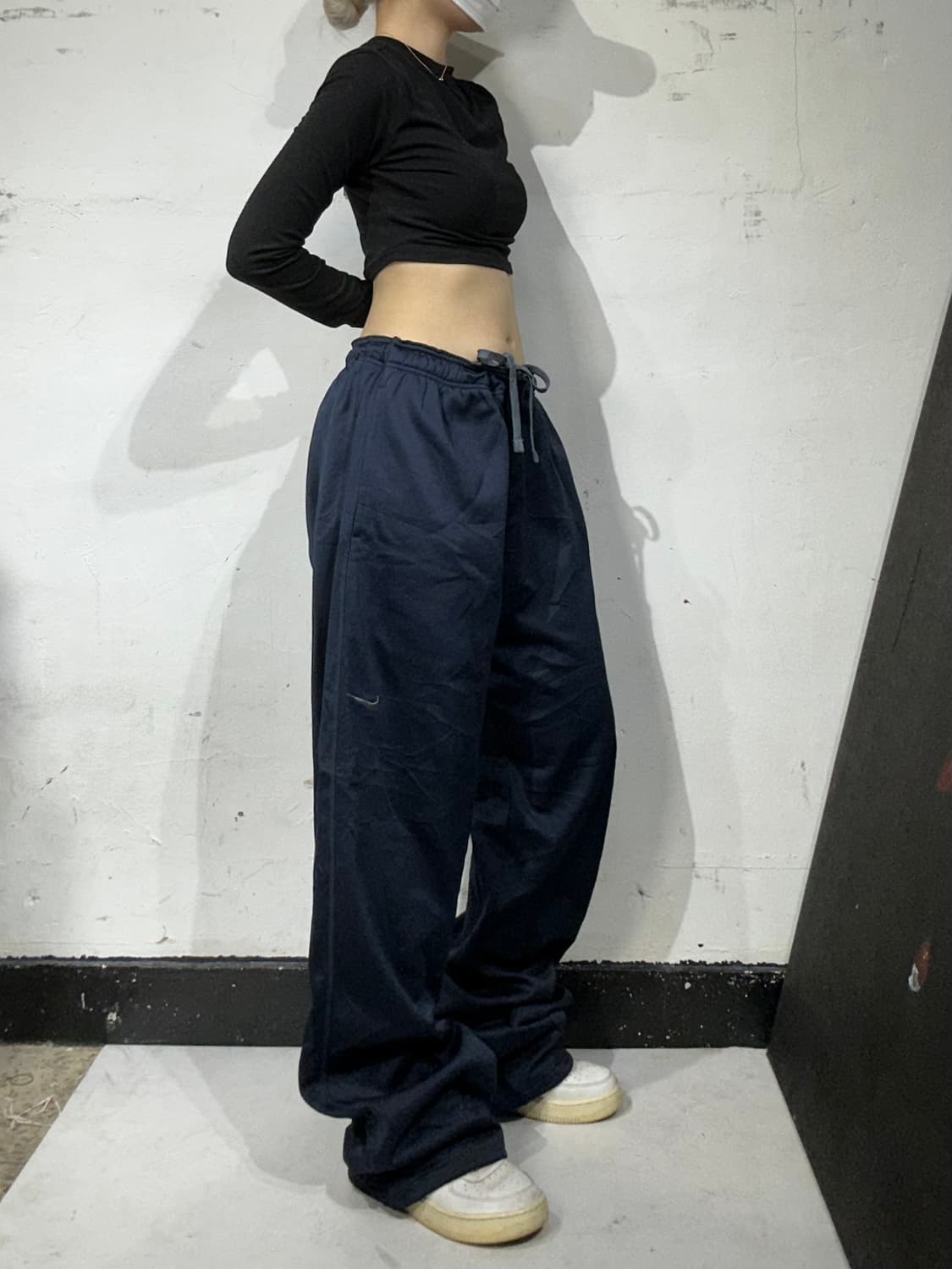 나이키 네이비 와이드 추리닝 바지 트레이닝 팬츠 XL 상품이미지1