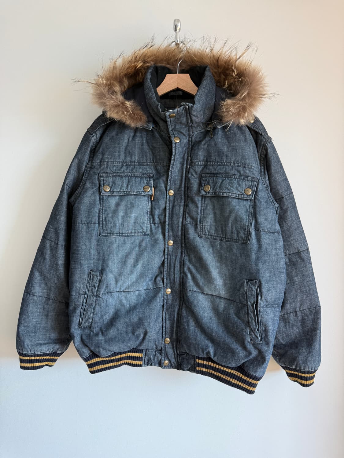 에드윈(EDWIN) 데님 덕다운 패딩 상품이미지1