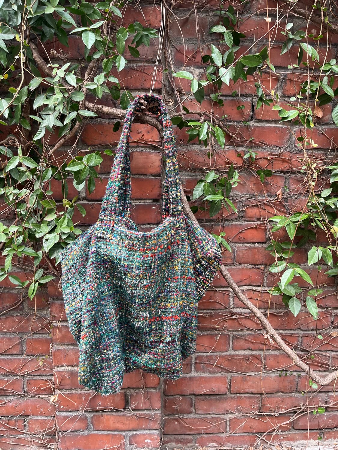 히피 에스닉 뜨개질 토트백 상품이미지3