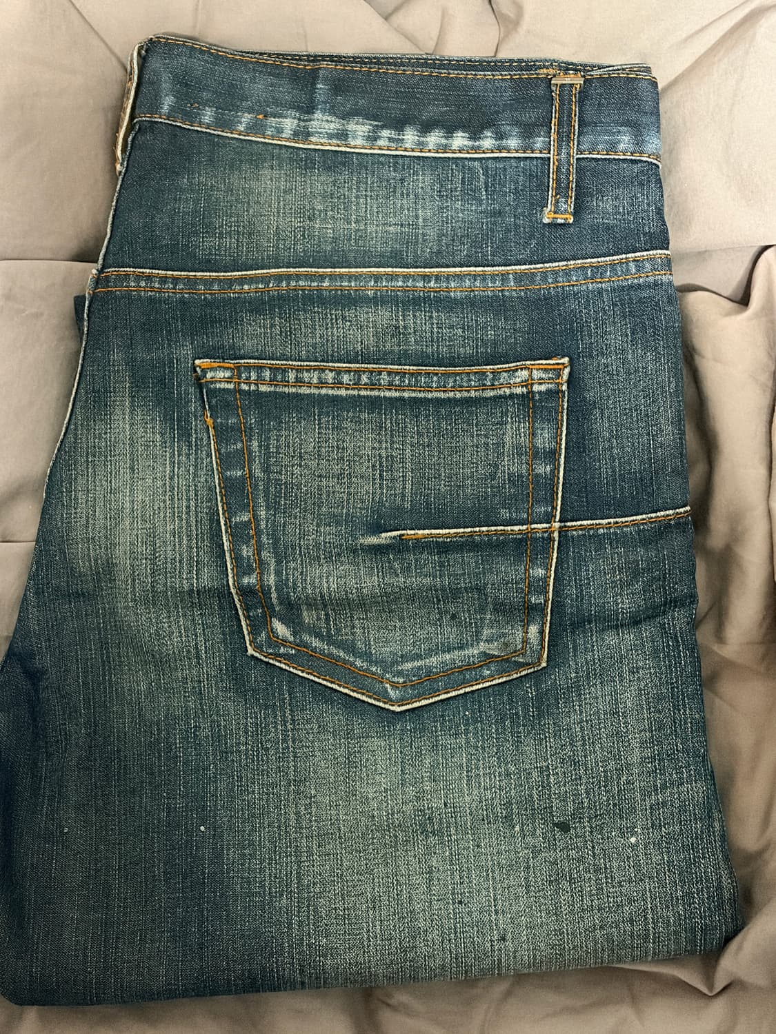 디올 옴므 08 언더마이카 레드페인트 진 (32 size) 상품이미지1