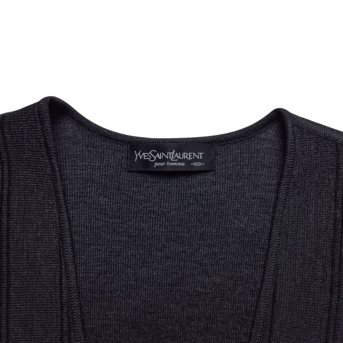 [100] 입생로랑 스트라이프 버튼 니트베스트 상품이미지6