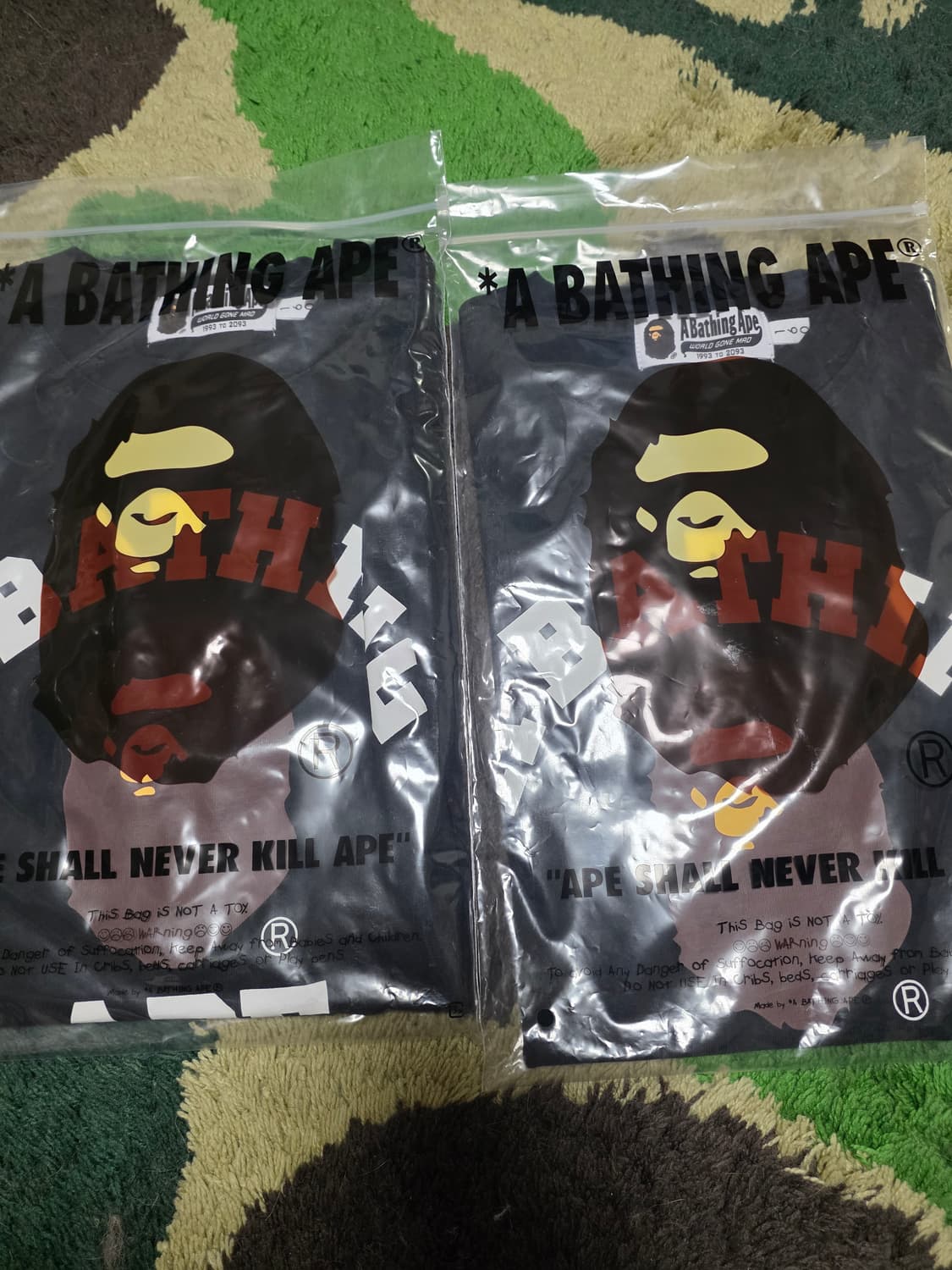 [160] 베이프 기본 컬리지 반팔티 블랙 상품이미지5