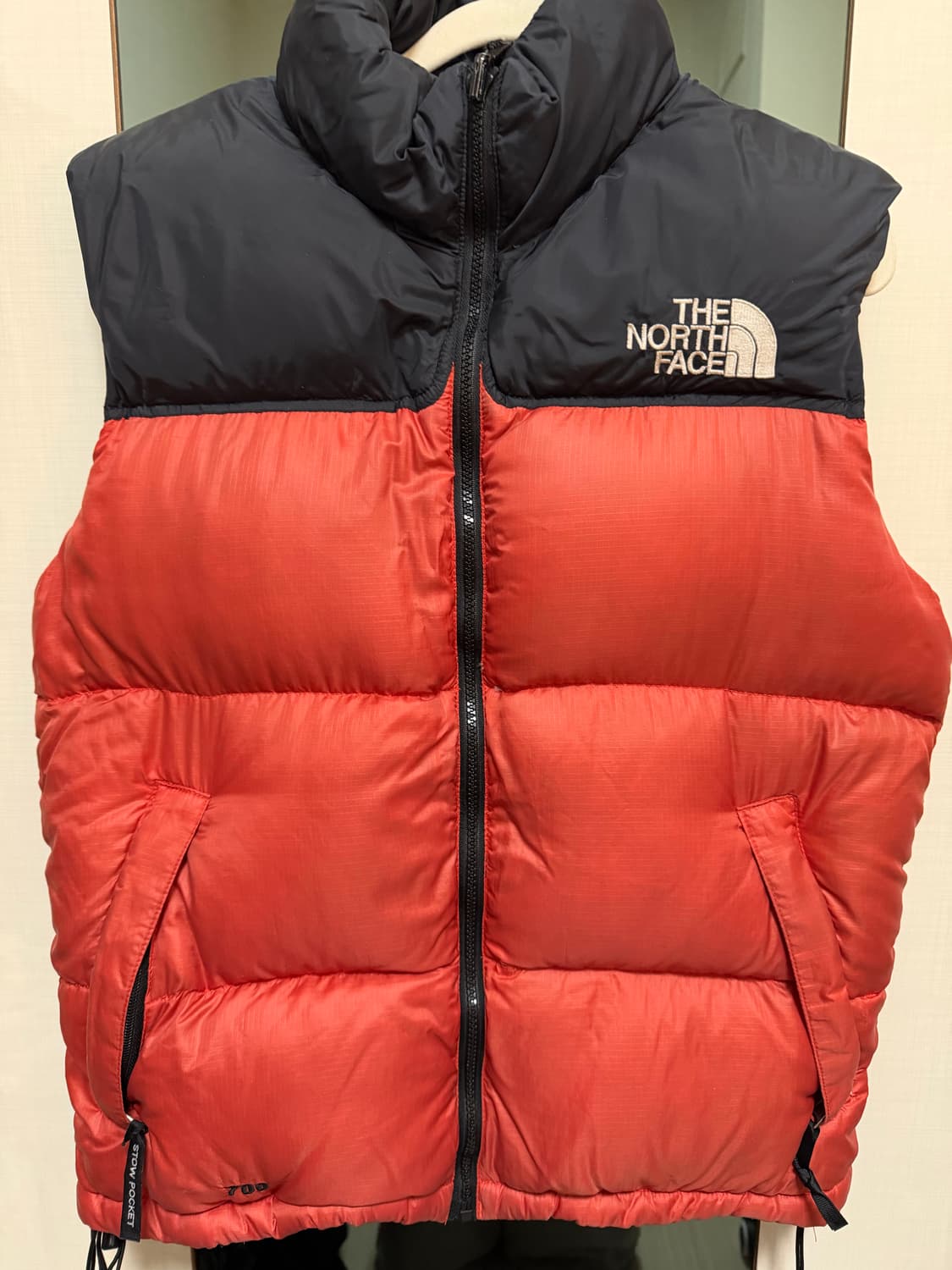 노스페이스 조끼패딩 오렌지 700 상품이미지4
