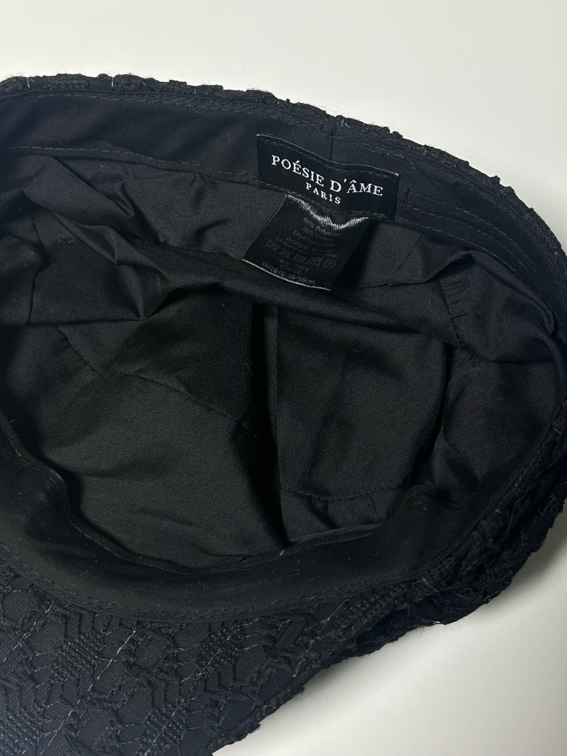 포에지담 CROCHET NOUVELLE MARGOT HAT IN BLAC 상품이미지2