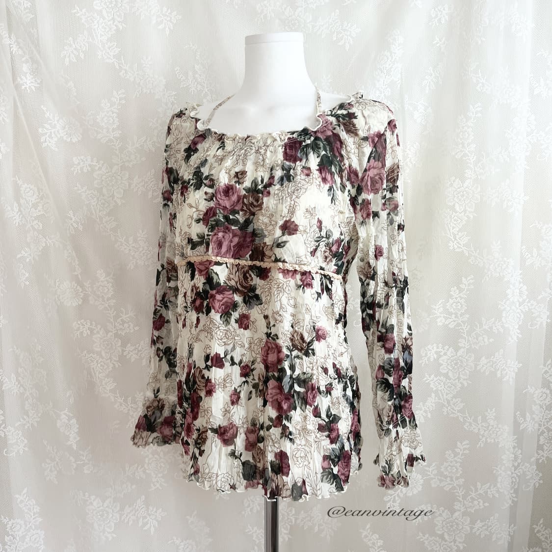 antique flower pattern top  상품이미지2