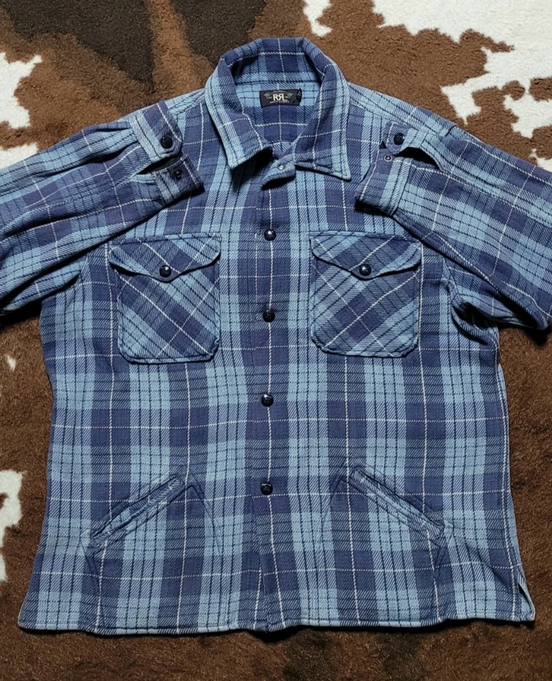 RRL 아우터 & 남방 블루체크(XL) 상품이미지4