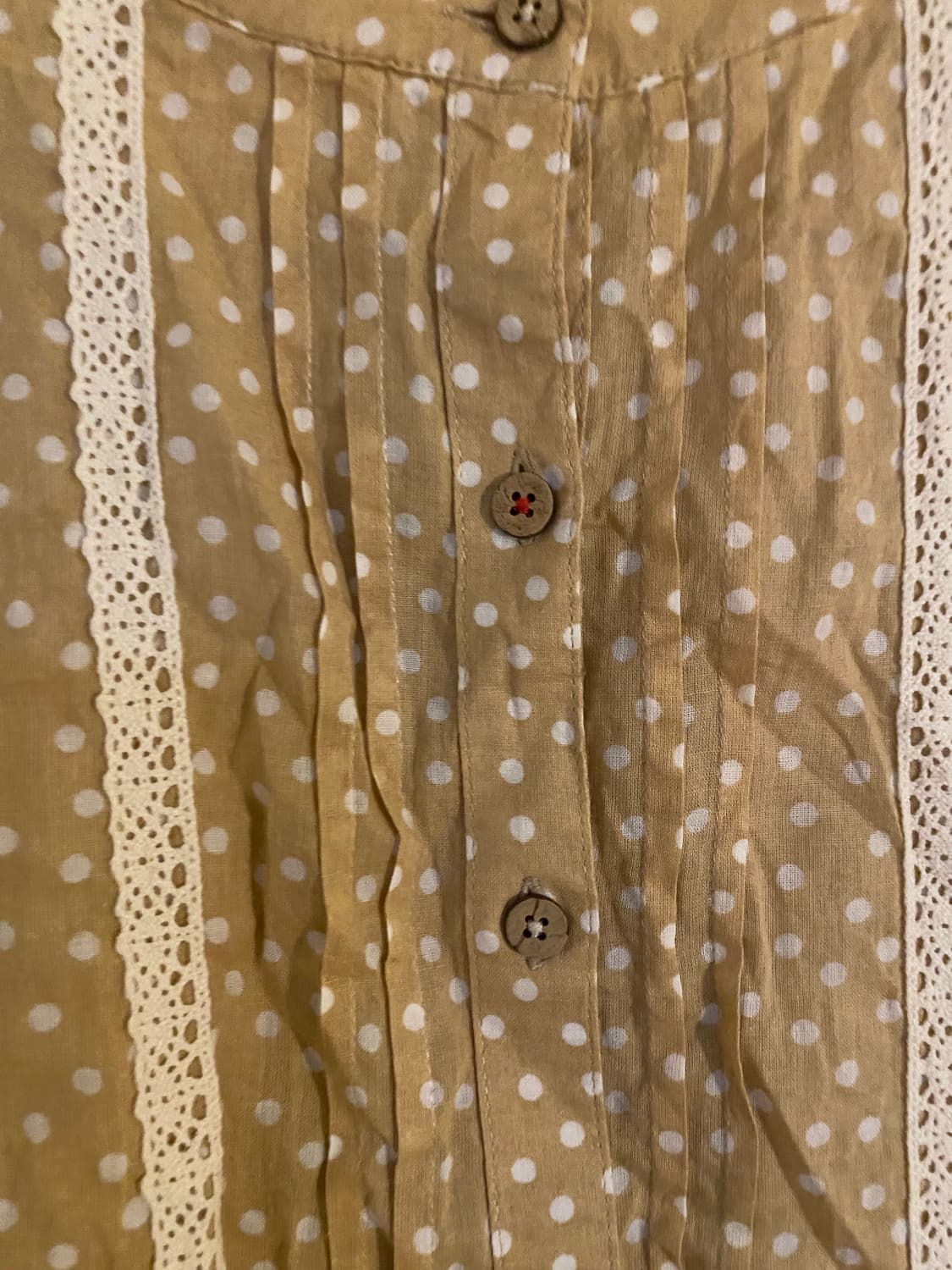 빈티지 모리걸 메이플필 더트 살구 블라우스 상품이미지4