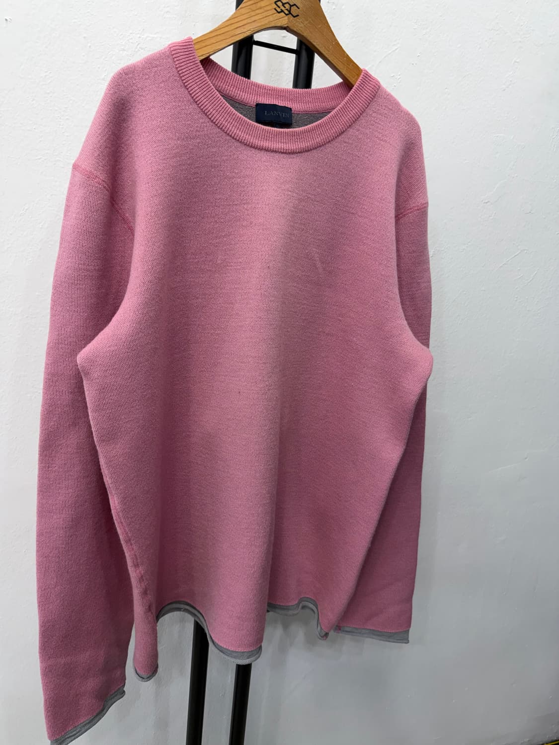 매장판정품) 랑방 한섬 남성 오버핏 니트 스웨터 S 상품이미지2