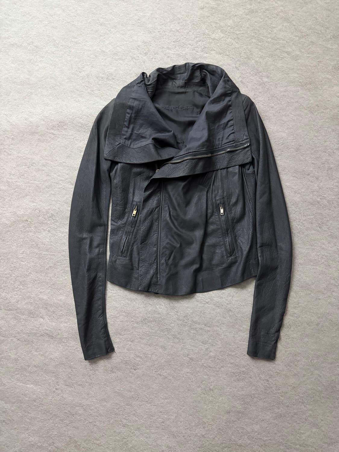 릭오웬스 하이넥 램스킨 자켓 상품이미지2