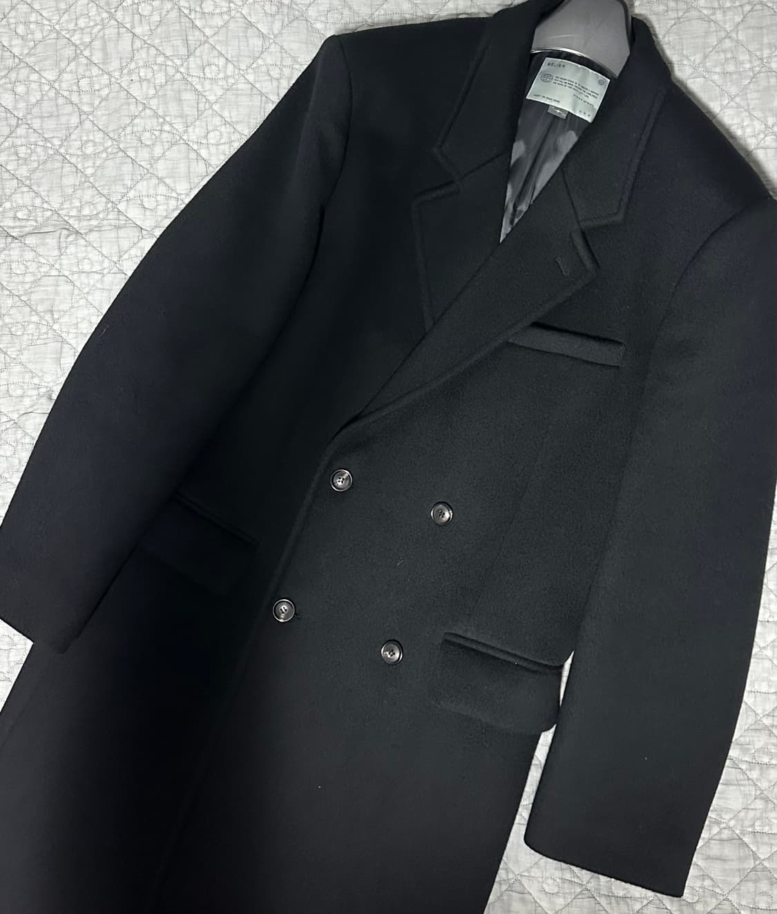 벨리에 / 버티컬 더블코트 솔리드블랙 / 105 상품이미지2