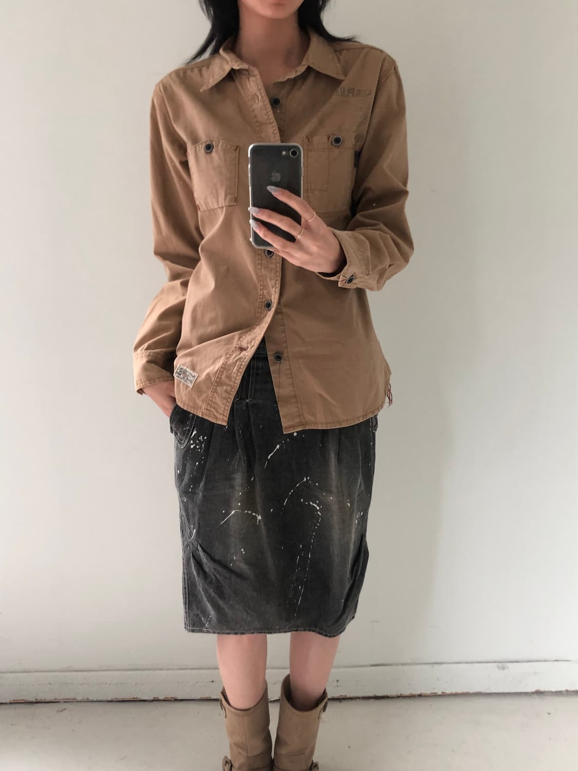 일본빈티지 우먼 워크셔츠 상품이미지5