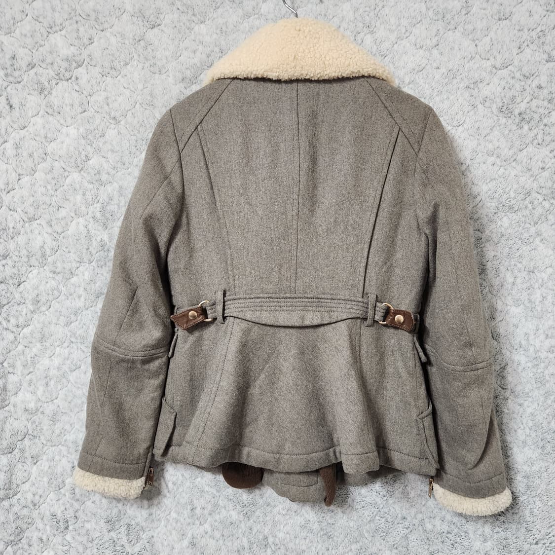 [82-94-160] 시스템 한섬 이태리원단 여성 숏 코트 상품이미지3