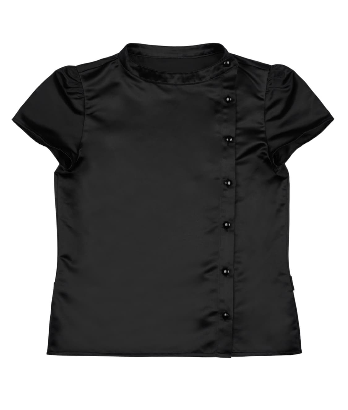카나리 Short sleeve puff shirt black 상품이미지1