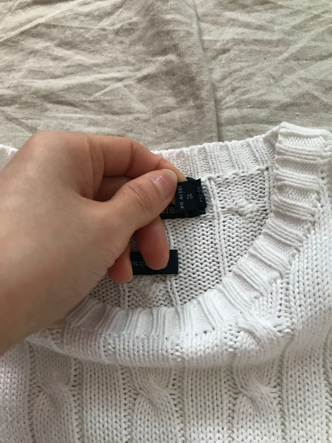 폴로 랄프로렌 포니 로고 화이트 케이블 니트 상품이미지8