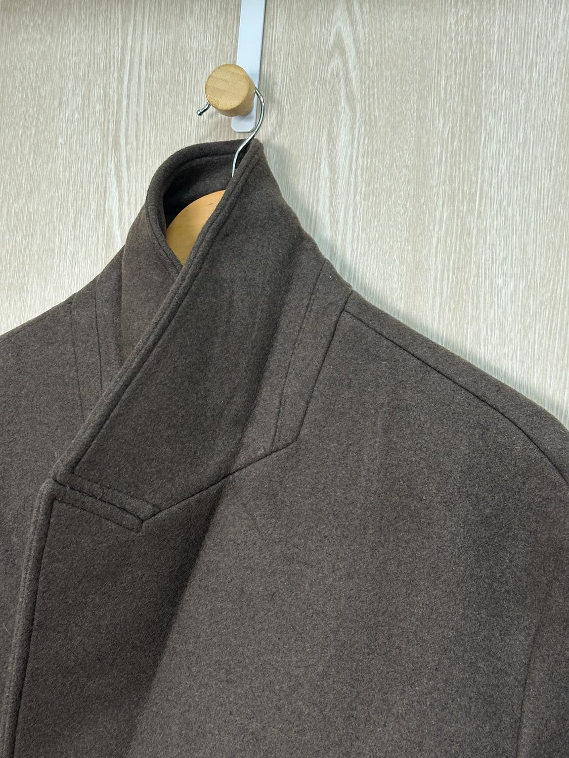 새상품) 쿠어 MTR 울캐시미어 오버핏 더블코트 멜란지브라운m/105 c 상품이미지7